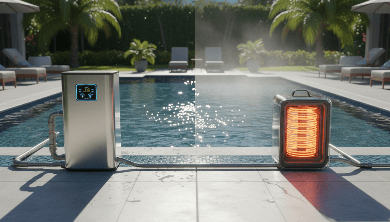 découvrez quelle solution de chauffage de piscine choisir entre la pompe à chaleur et le réchauffeur électrique pour profiter d'une eau toujours à la bonne température.