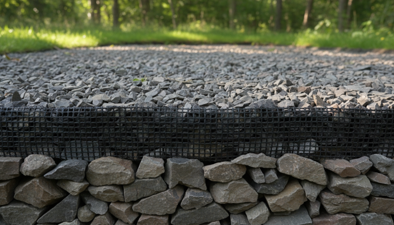 découvrez comment choisir le bon géotextile et l'épaisseur idéale pour un gravier stabilisé efficace sur votre allée carrossable, garantissant durabilité et stabilité.