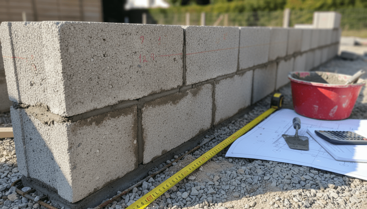 découvrez comment calculer le nombre de parpaings nécessaires par m² pour votre muret en parpaing et estimez le coût des fondations pour réussir votre projet de construction.