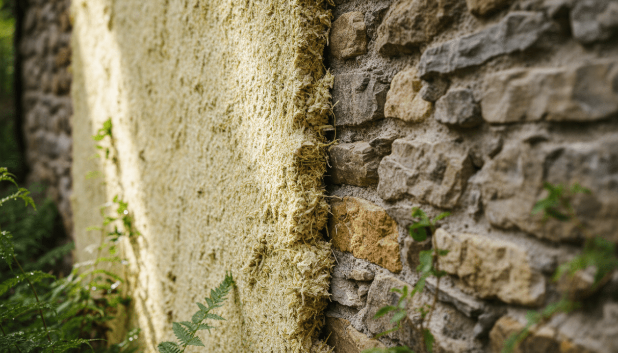 découvrez comment isoler un mur en pierre avec un mélange naturel de chanvre et chaux, permettant au mur de respirer tout en offrant une isolation efficace et écologique.