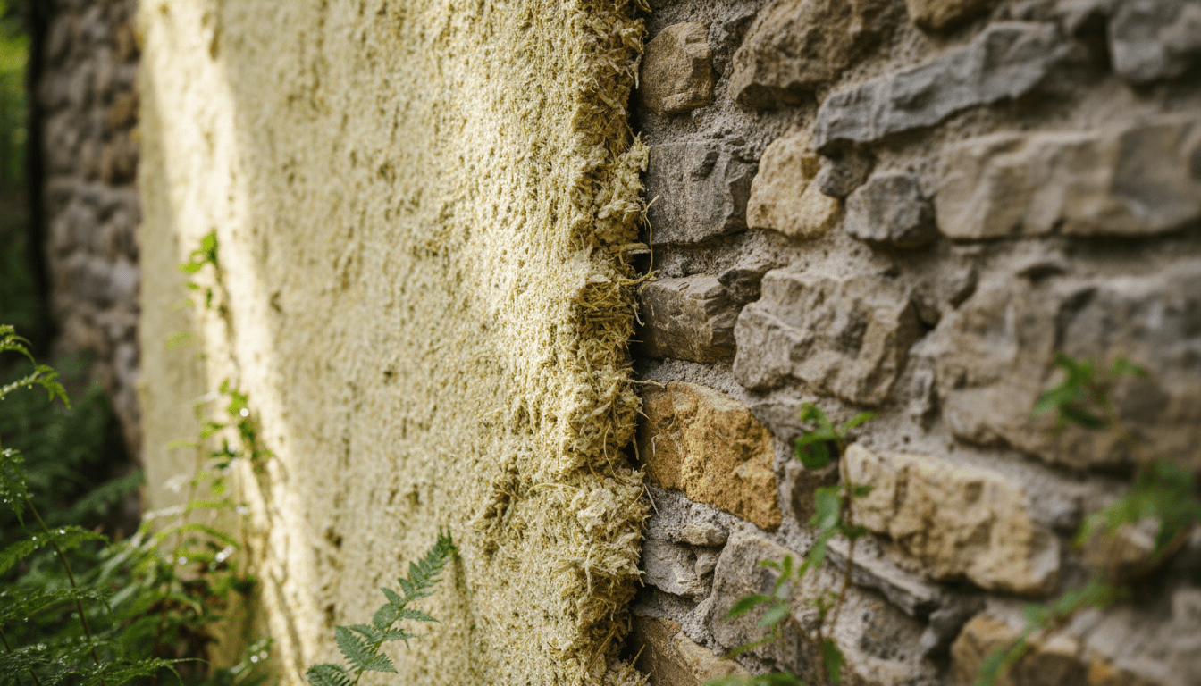 découvrez comment isoler un mur en pierre avec un mélange naturel de chanvre et chaux, permettant au mur de respirer tout en offrant une isolation efficace et écologique.