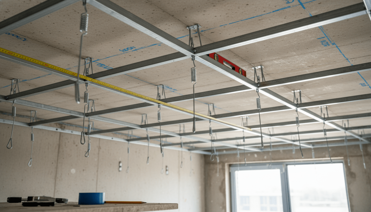 découvrez comment calculer le nombre de suspentes et de rails nécessaires pour installer un faux plafond suspendu avec précision et efficacité.