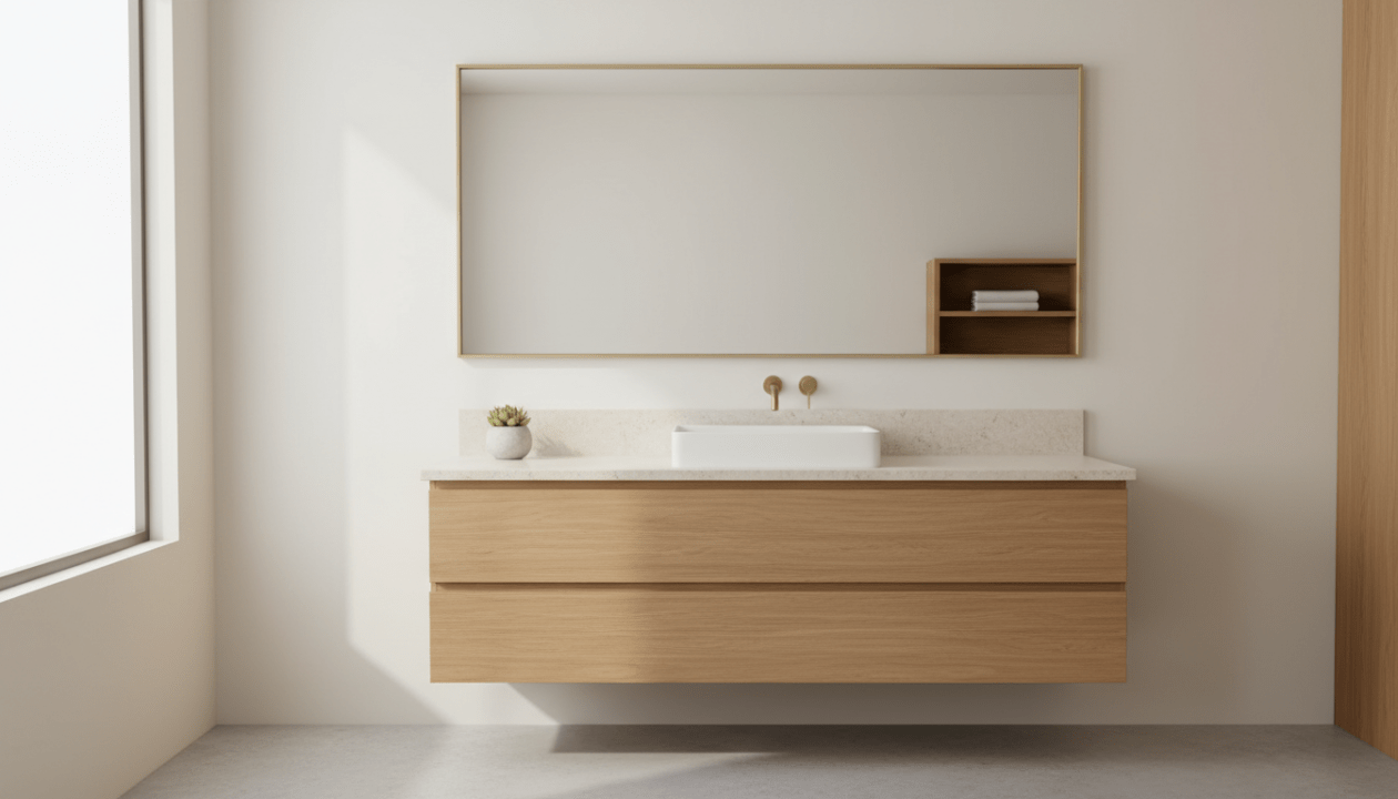 découvrez la hauteur standard idéale pour fixer votre meuble vasque et votre miroir afin d'assurer confort et harmonie dans votre salle de bains.