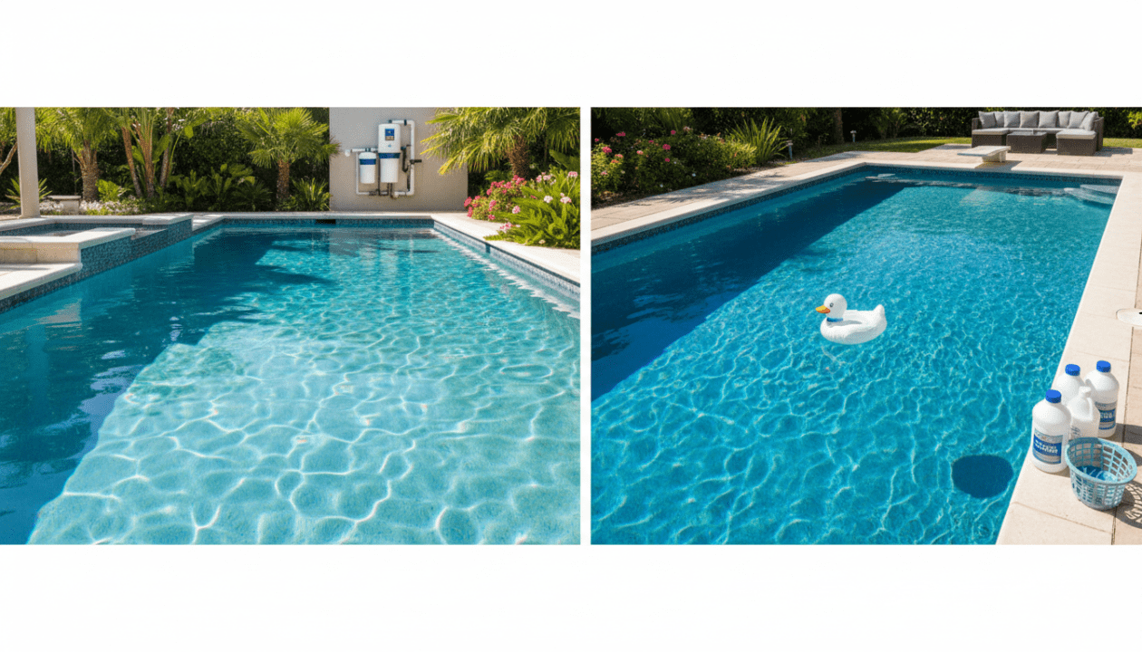 découvrez notre comparatif complet entre piscine au sel et piscine au chlore pour choisir la meilleure option adaptée à vos besoins et profiter d'une eau claire et saine toute l'année.