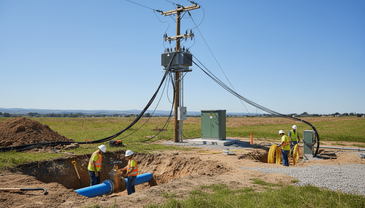 découvrez les coûts liés à la viabilisation d'un terrain, incluant le raccordement à l'eau, à edf et aux télécommunications pour préparer votre projet immobilier.