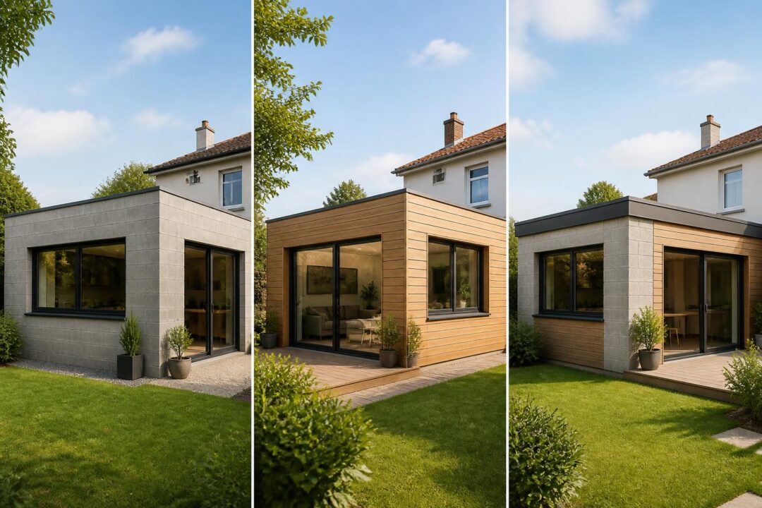 découvrez les prix pour une extension maison de 20m2 en parpaing, bois avec toit plat. comparez les matériaux et optimisez votre projet d'agrandissement.