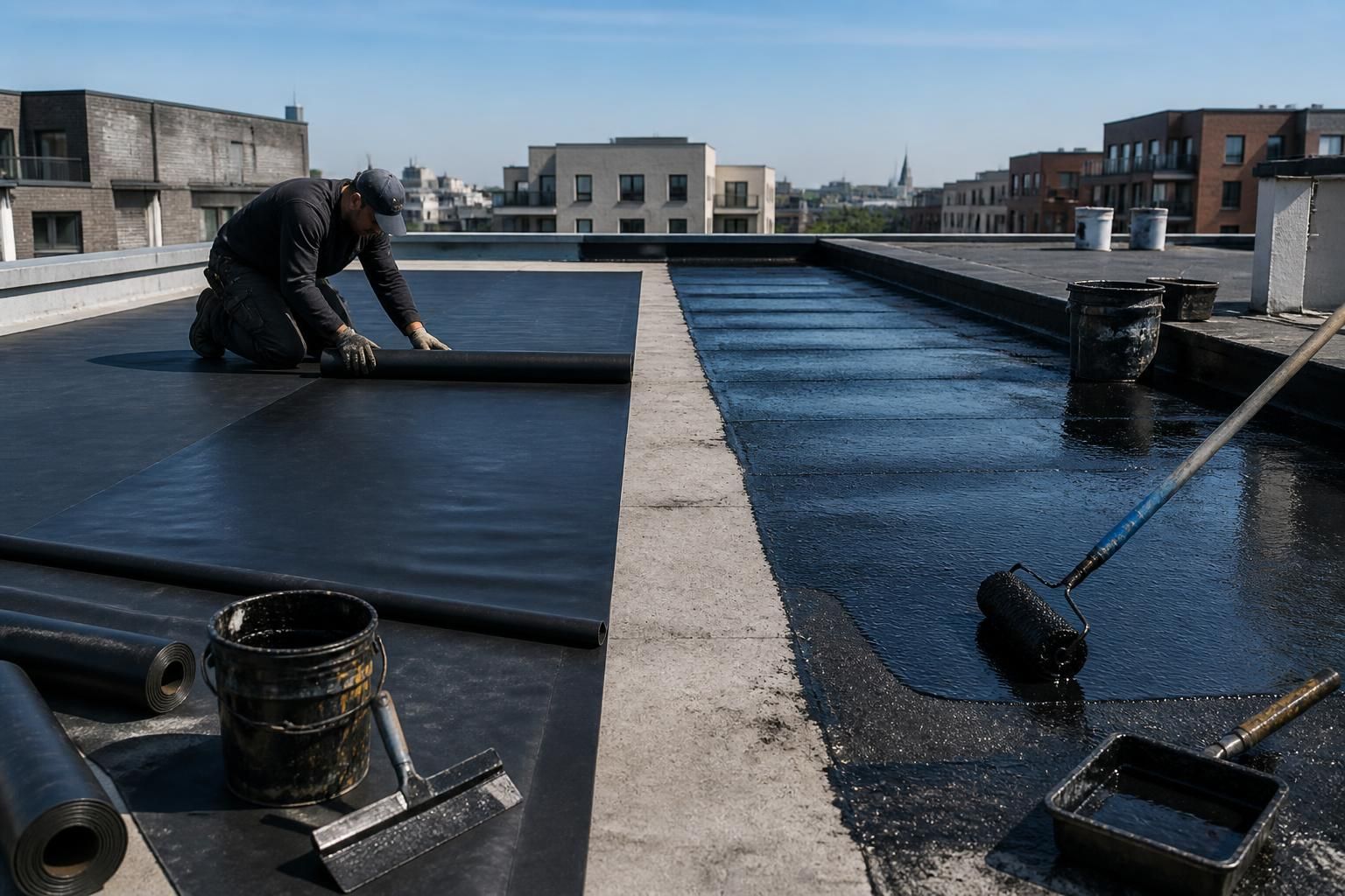 découvrez les prix au m² pour l'étanchéité de toit terrasse avec les matériaux epdm et bitume, ainsi que les techniques efficaces pour garantir une protection optimale contre les infiltrations.