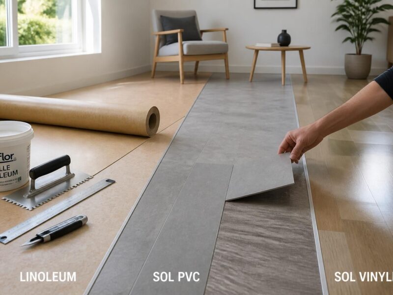 découvrez tout sur le sol linoléum : prix, techniques de pose et différences avec les sols pvc et vinyle pour faire le meilleur choix pour votre rénovation.