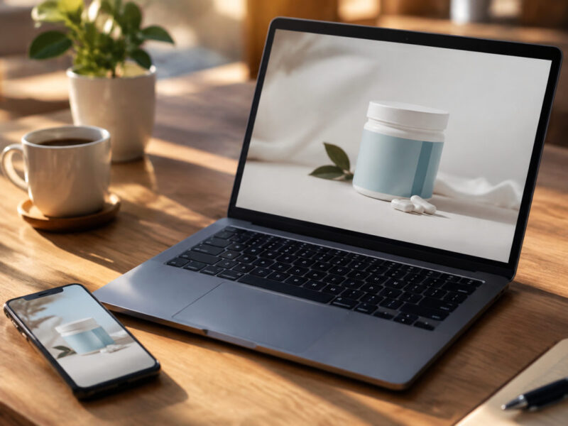 Personne consultant un delpherm gypass avis en ligne pour vérifier sa fiabilité